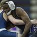 Pioneer wrestler Billy Cobb Gulley wrestles Saline Kevin Fuller on Wednesday, Feb. 6. Daniel Brenner I AnnArbor.com